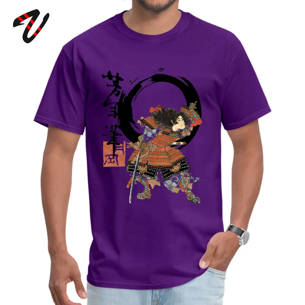 Samurai Flipping! 2018 Newest Camisa Tshirts Crewneck 100% Cotton Short Sleeve Tops Shirts for Men T Shirts Thanksgiving Day Samurai Flipping! -17860 purple