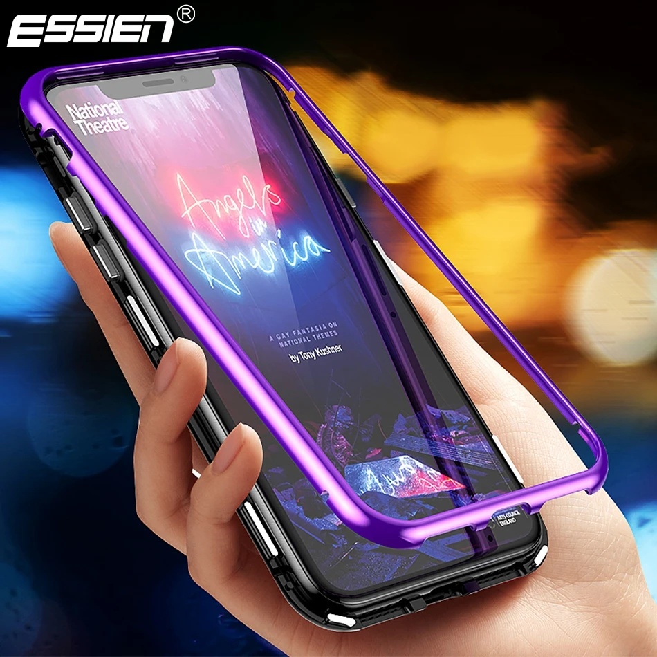 

Essien Magnetic Adsorption Case for Huawei Mate 20 Lite Pro Magnet Magnetic Metal phone Case for Huawei P20 Lite Pro Back Cover