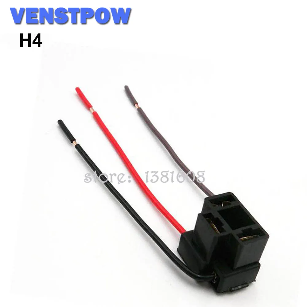 1PC Car H4 Headlight Bakelite Bulb Holder Fog Lamp Socket with 11.50cm