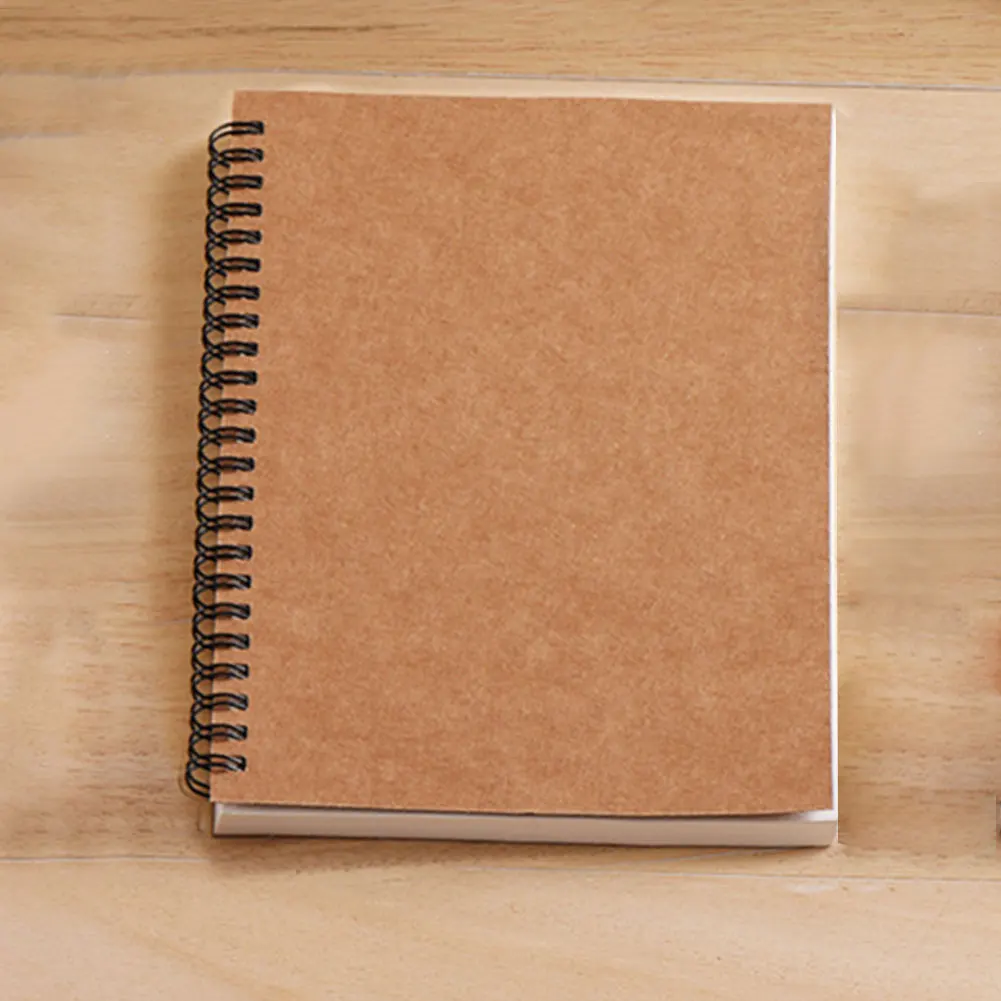 

Smooth Writing School Office Journal Blank Page Painting Drawing Diary Vintage DIY Graffiti Notebook Gift Coil Binding