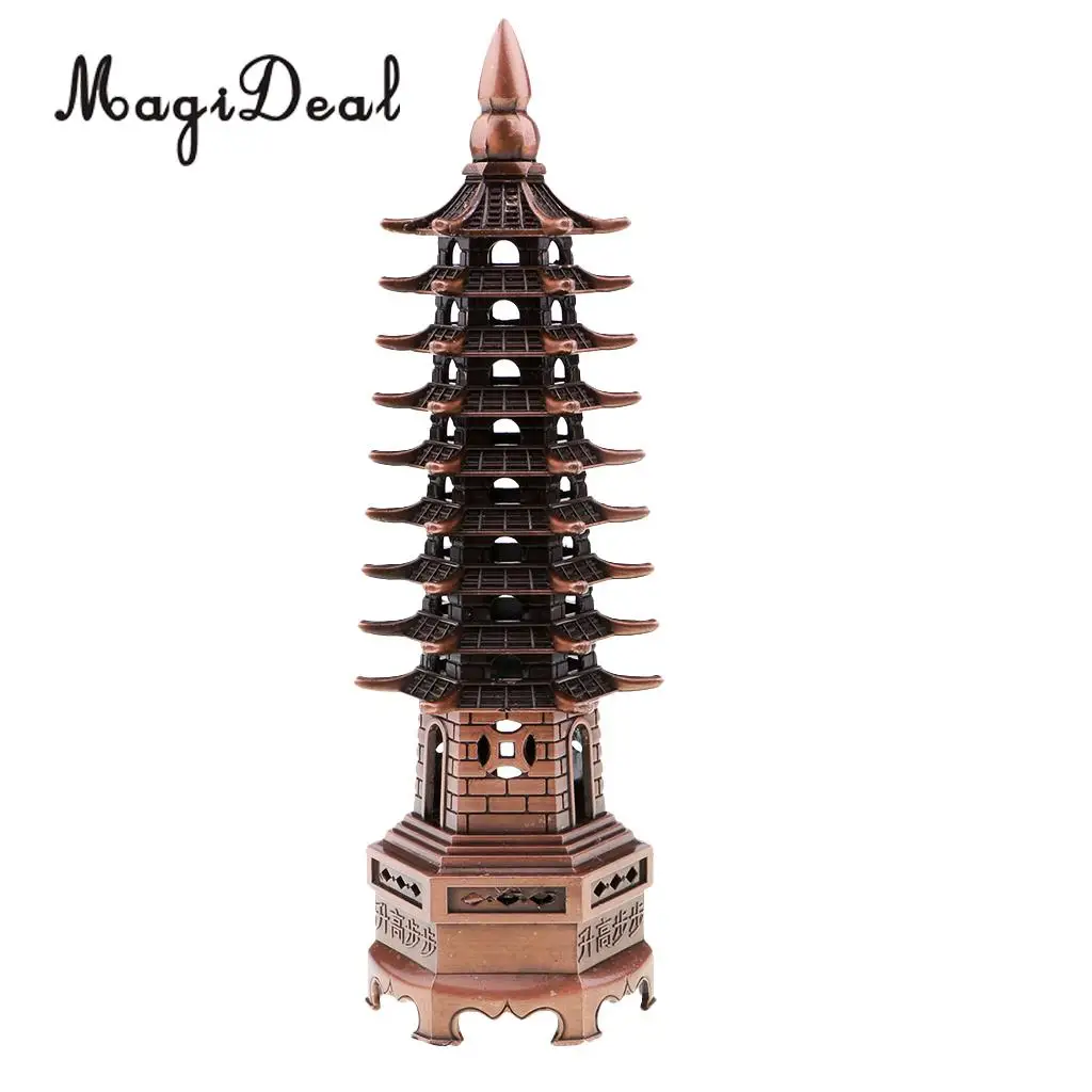 MagiDeal 7inch Chinese Fengshui Pagoda of Cultural Prosperity Model Sculpture Figurines Wenchang Tower Statue Home Decor Crafts