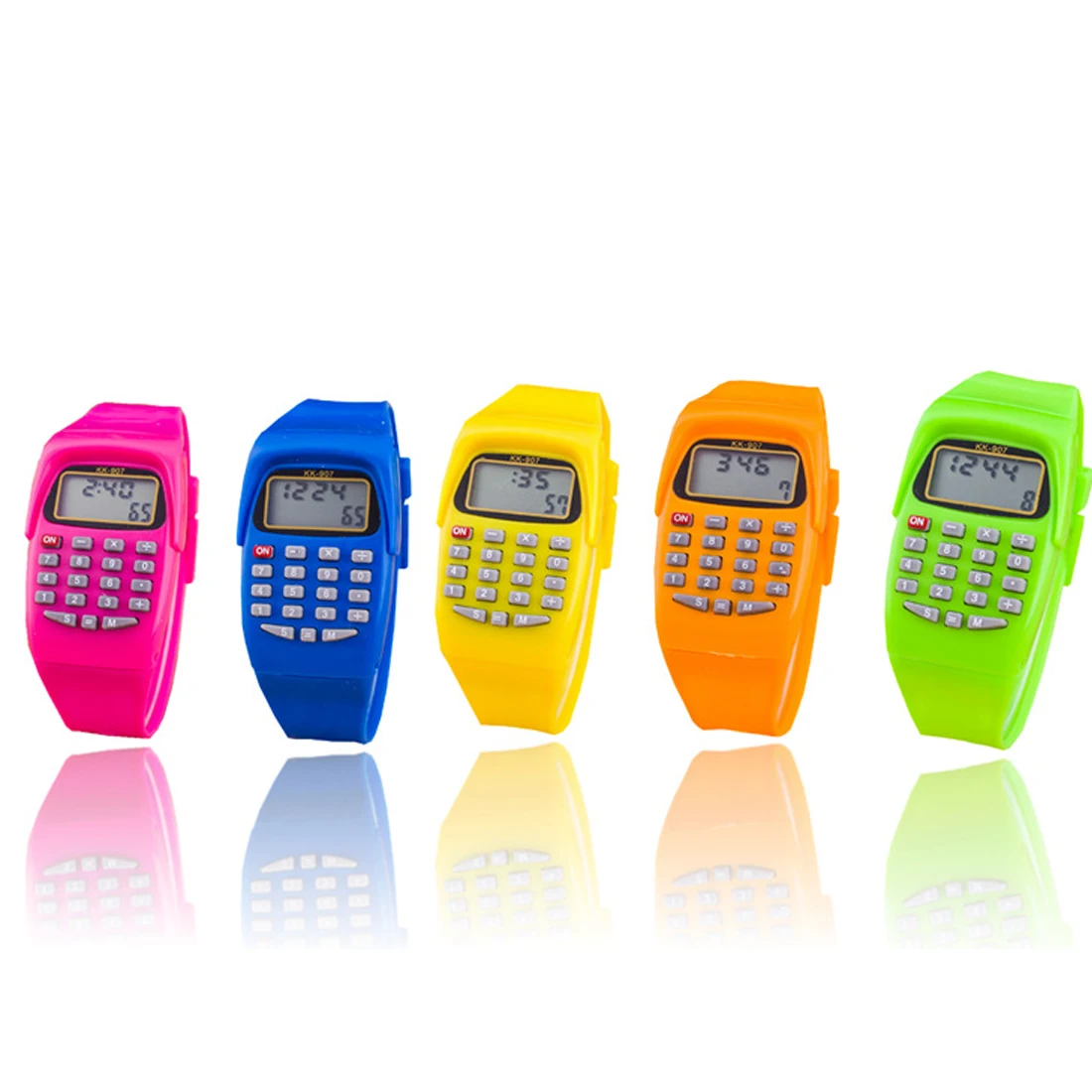 High Quali Fashion Digital Calculator With LED Watch Function Casual Silicone Sports For Kids Children Multifunction