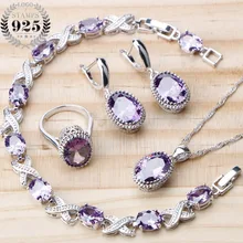 ЦИРКОНИЕВЫЕ 925 пробы серебряные Свадебные Ювелирные наборы женские серьги для женщин кулон кольцо браслеты ожерелье набор Подарочная Ювелирная коробка