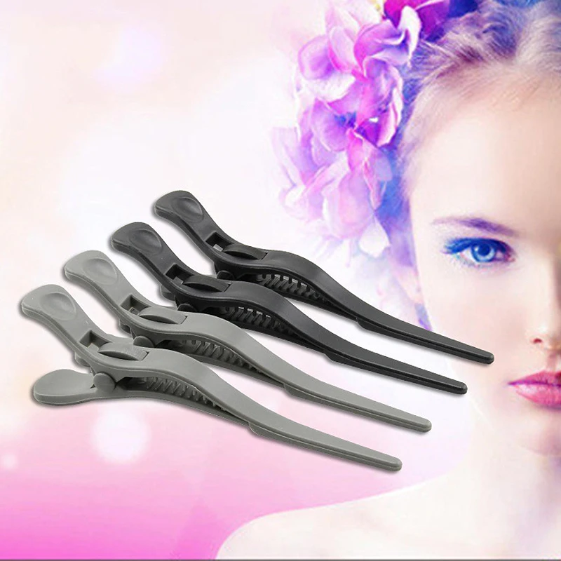 10pcs/set Long Hair Clips with Teeth Hairdressing Salon Hairpins Clamps