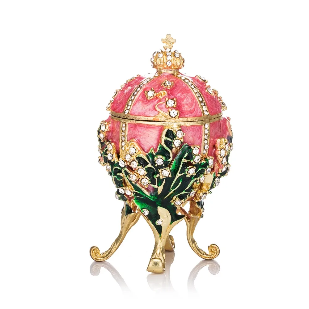 Fetcher бренд Металл Exqusite маленькое яйцо Faberge для украшения дома