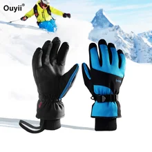 Лыжный Спорт Перчатки Зимние теплые Сенсорный экран для сноуборда перчатки, ветрозащитные Водонепроницаемый унисекс зимние лыжные перчатки