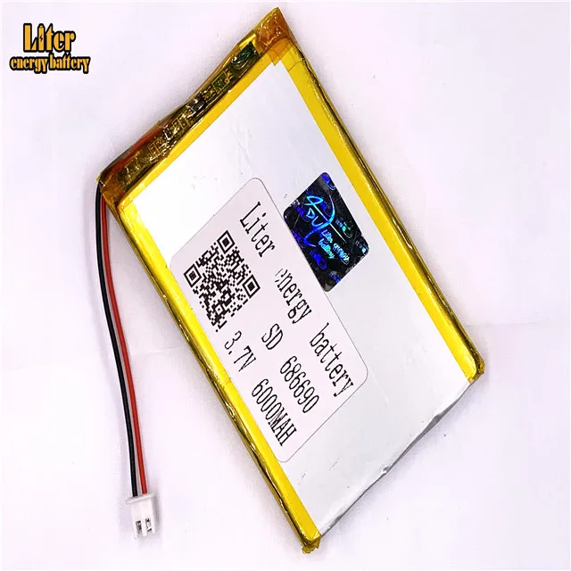 XHR 2P 2 54 6000 мАч 3 7 В полимерный литиевый аккумулятор 686690 706590 студенческий