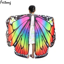 Новинка, шарфы с принтом пашмины, новинка года, Модное детское крыло шаль-бабочка, шарфы, Нимфа, пикси, пончо, костюм, аксессуар для девочки