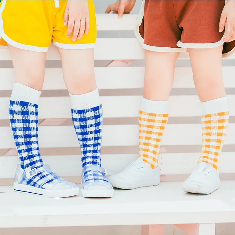 ZYZ/модные детские гольфы высокого качества для девочек; сезон весна-лето; хлопковая Спортивная одежда для малышей длинные носки для мальчиков; z061