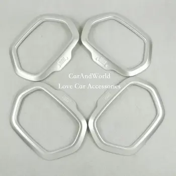 

Door Stereo Sound Speaker Audio Trumpet Ring Cover Trim Interior ABS Chrome For Jeep Renegade 2015 2016 2017 Car Accessories