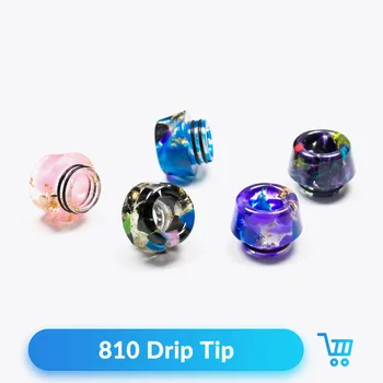 

Quartz Bnager 810 Resin Drip Tip Star for V8 RDTA Atomzier Vaporizer Tank Vape 810 Mouthpiece E Cigarette Accessories 1pcs