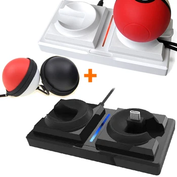 

For Nintend Switch NS Poke Ball Plus Controller Pokeball Eevee Power Supply Dual Port Type-C Charger Dock Station Charging Stand