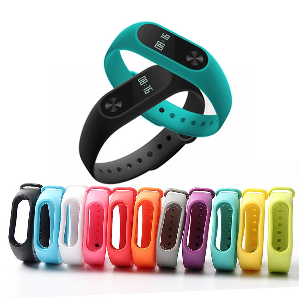 

for Xiaomi mi band 2 Wrist Strap Replacement Belt Silicone Colorful Wristband for Mi Band 2 Smart Bracelet for 10 Color