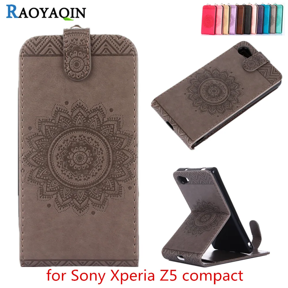 Роскошные вертикальный бумажник флип чехол для Sony Xperia Z5 Compact мини из