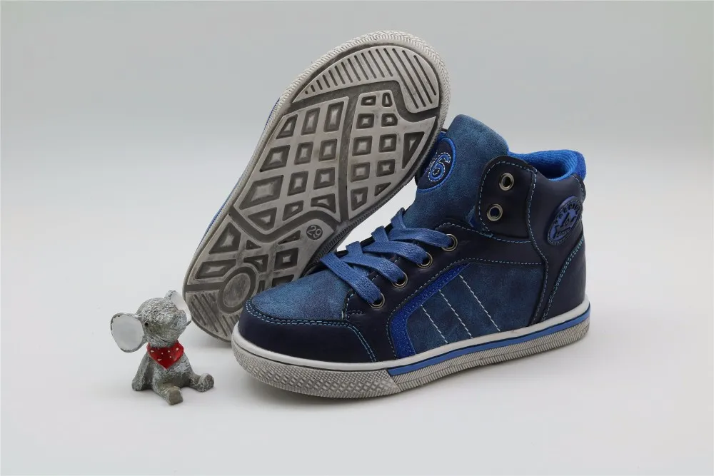 Apakowa/Демисезонные ботильоны для мальчиков; школьная спортивная обувь для малышей; ботинки в байкерском стиле на шнуровке с молнией; кроссовки для мальчиков