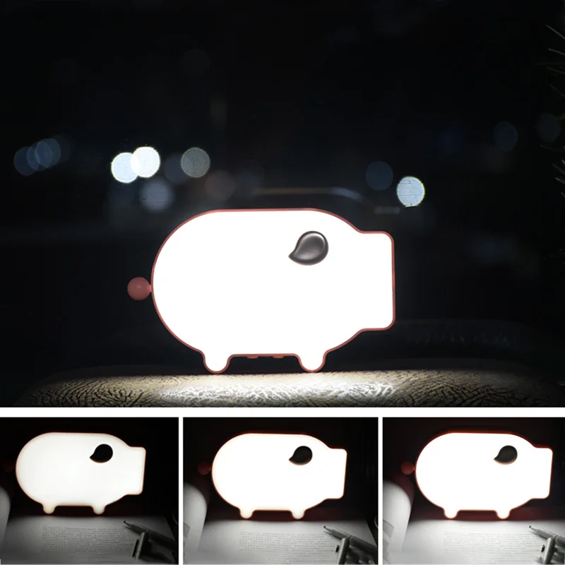 

New Multifunction Cartoon Pig Alarm Clock Temperature Lamp Function USB Charge Clock for Bedroom SF66