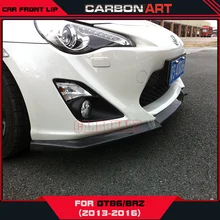For toyota gt86 subaru brz carbon fiber front lip jd style design skirts car styling decorations scion frs add on ft86 sports