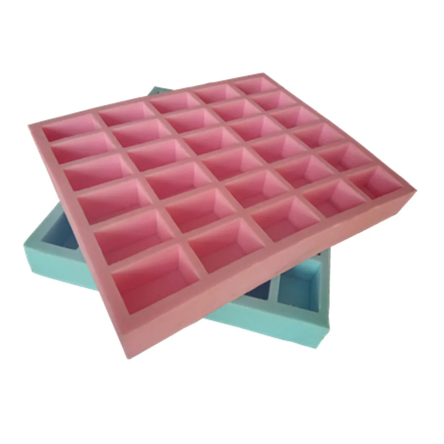 New 30 cavities soap silicone mold customized fragrance silicone soap mold customize multiple cavities rectangle soap mould
