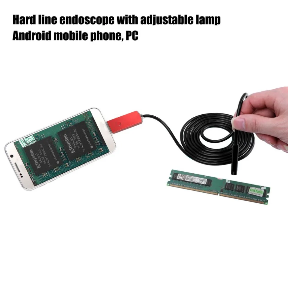 

HD 720P 1m 2m 5m USB endoscope Waterproof Taking Photo monitoring LED Lamp Adjustable USB Camera 67 degree Angle RED hard cable