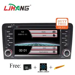 LJHANG 2 Din 7-дюймовый dvd-плеер автомобиля для Audi A3 S3 2002-2011 gps навигации мультимедиа аудио стерео, головное устройство 1080 P Bluetoot радио