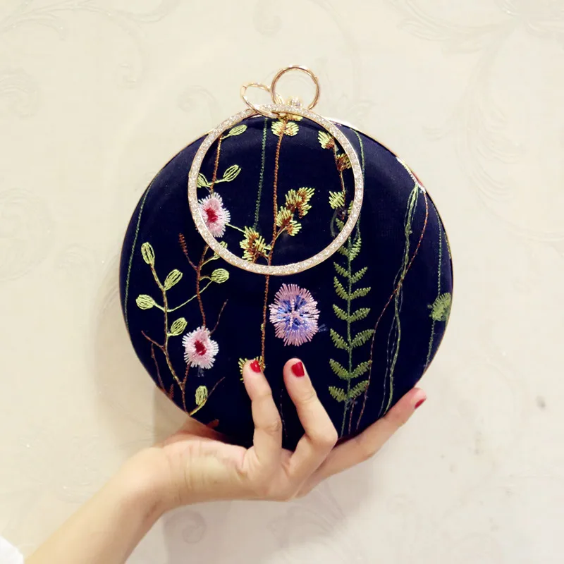 

2018 new korean fashion flowers banquet clutch handbag chain shoulder bag messenger bag evening bag cheongsam bag