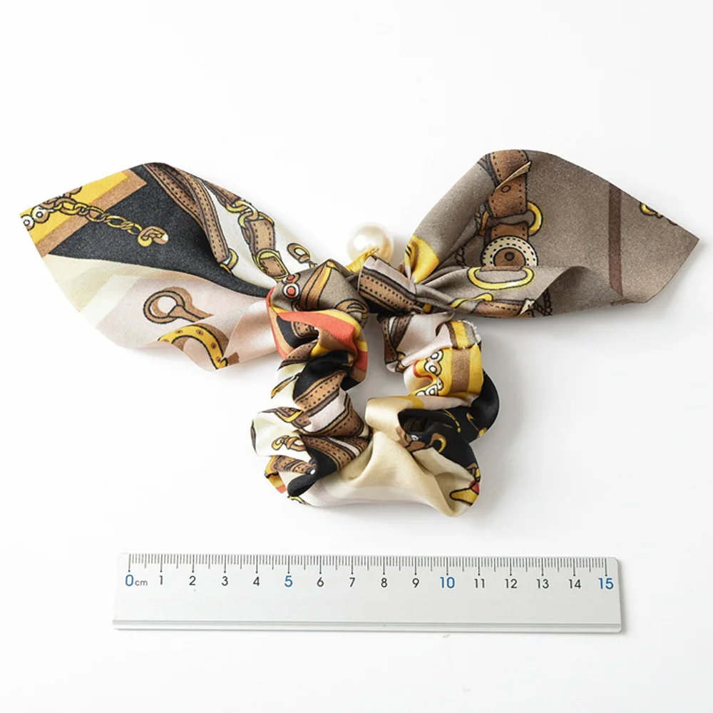 Jual Wanita Vintage Ikatan Simpul Besar Scrunchies dengan Mutiara Cetak Bunga Rambut Dasi Penahan Rambut Karet Gelang Karet untuk Aksesoris Rambut Online Wanita Vintage Ikatan Simpul Besar Scrunchies dengan Mutiara Cetak Bunga Rambut Dasi Penahan Rambut Karet Gelang Karet untuk Aksesoris Rambut