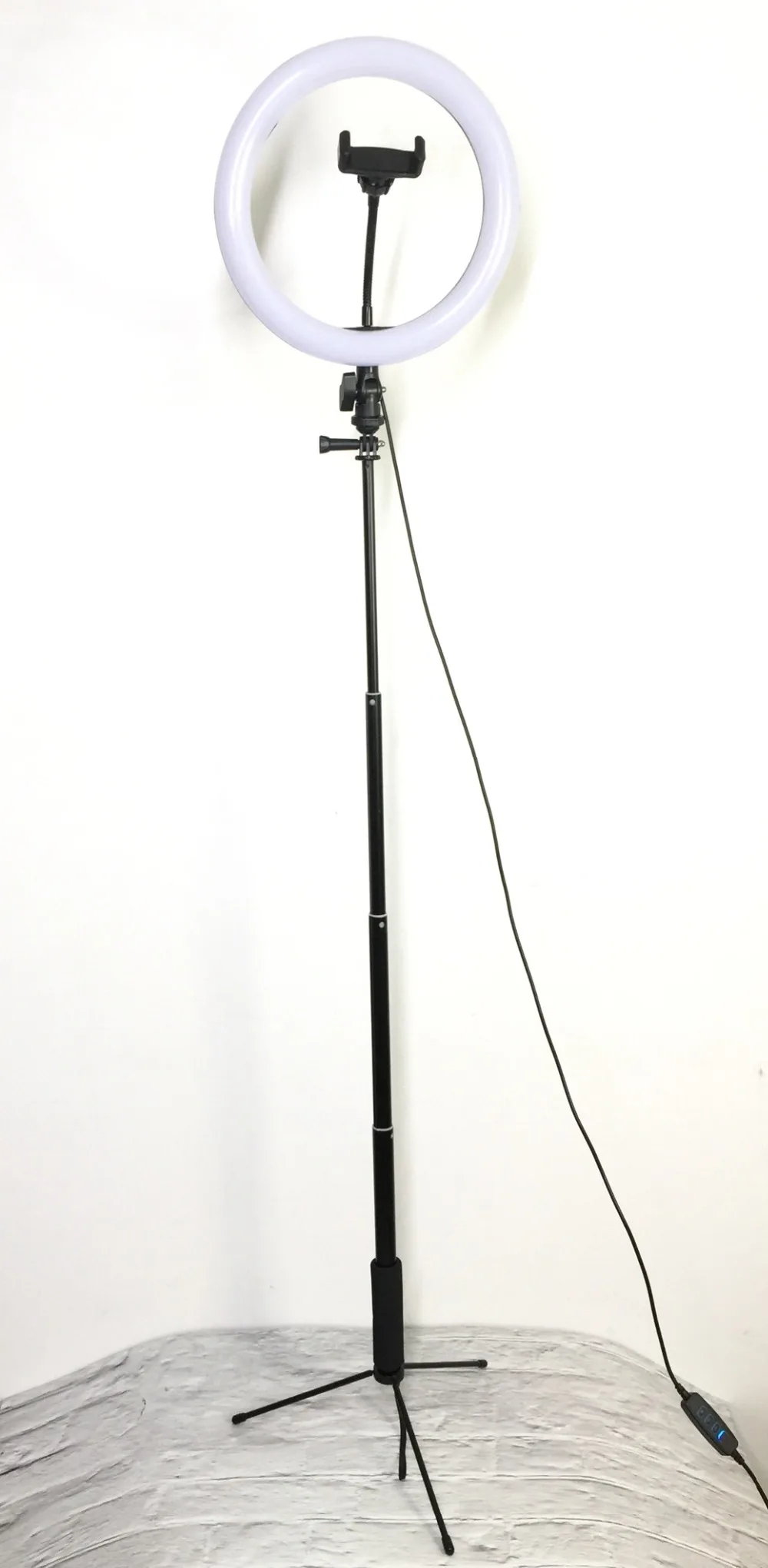 Кольцевой светильник для студийной камеры с регулируемой яркостью светодиодный кольцевой светильник для фото-и видеосъемки с штативами для селфи-палка кольцевой светильник для камеры