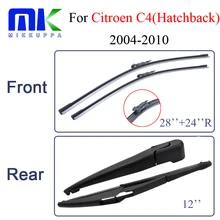Combo Windshield Front&Rear Wiper Arm And Blade For Citroen C4(Hatchback) 2004-2010 Window Rubber Brush Auto Car Accessories