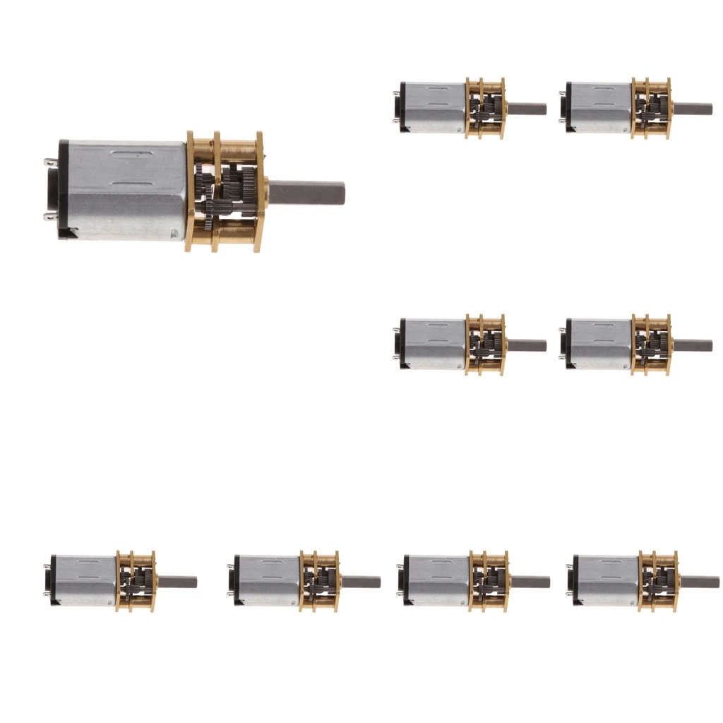 

8Pcs DC N20 3mm Shaft Diameter Mini Metal Gear Motor with Gearwheel 6V High Torque 8 Sizs