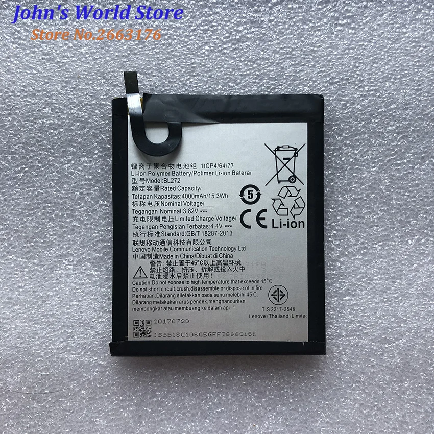 Для Lenovo 4000Mah BL272 оригинальный аккумулятор Замена для Vibe K6 K33A42 умный мобильный