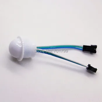 

26mm WS2811 LED pixel module;3pcs 5050 SMD RGB LED,DC12V input;milky cover;0.72W