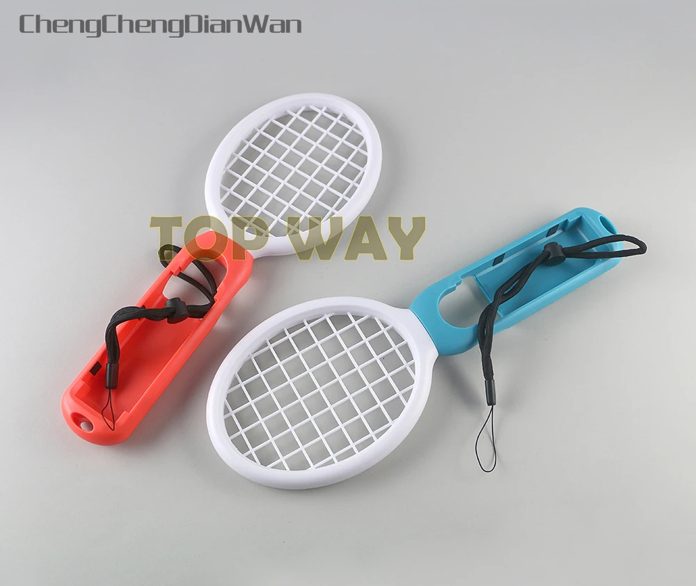 ChengChengDianWan Теннисная ракетка для Nintend переключатель игры пульт дистанционного управления для НС радость-con ручки с ручной ремешок 3 пар/лот