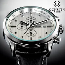 Top Luxury Brand Ochstin Men Sports Watches Men’s Quartz Date Leather Army Military Wrist Watch Relogio Masculino Clock Man