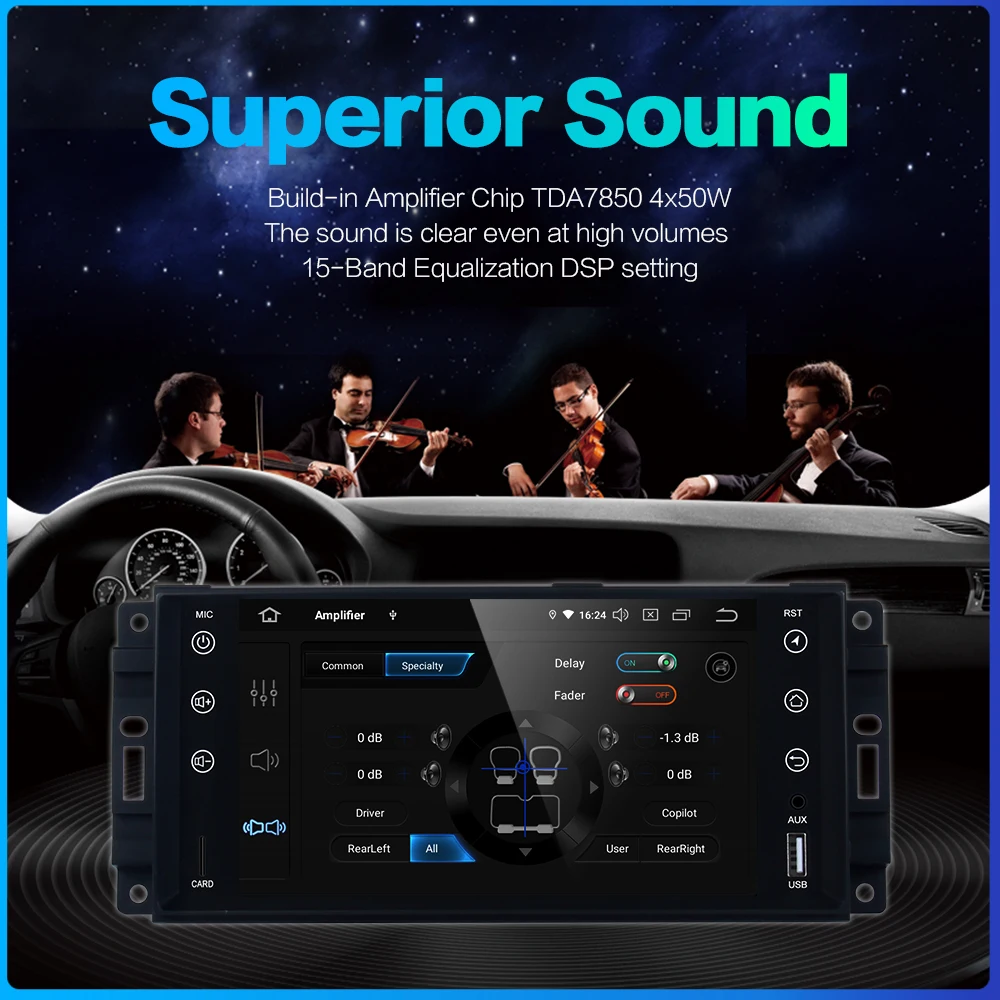 Clearance Dasaita 7" Android 9.0 Car GPS Stereo Radio for Jeep Wrangler Chrysler Dodge Commander Compass Patriot Grand Cherokee Liberty 4 Clearance Dasaita 7" Android 9.0 Car GPS Stereo Radio for Jeep Wrangler Chrysler Dodge Commander Compass Patriot Grand Cherokee Liberty 4