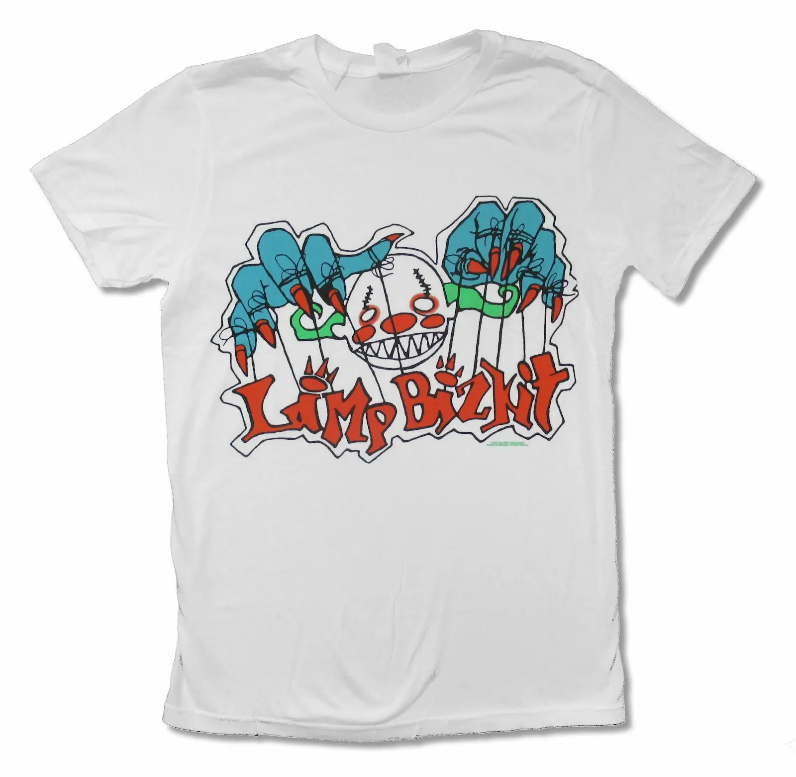 

LIMP BIZKIT SCARY CLOWN WHITE T SHIRT NEW OFFICIAL ADULT