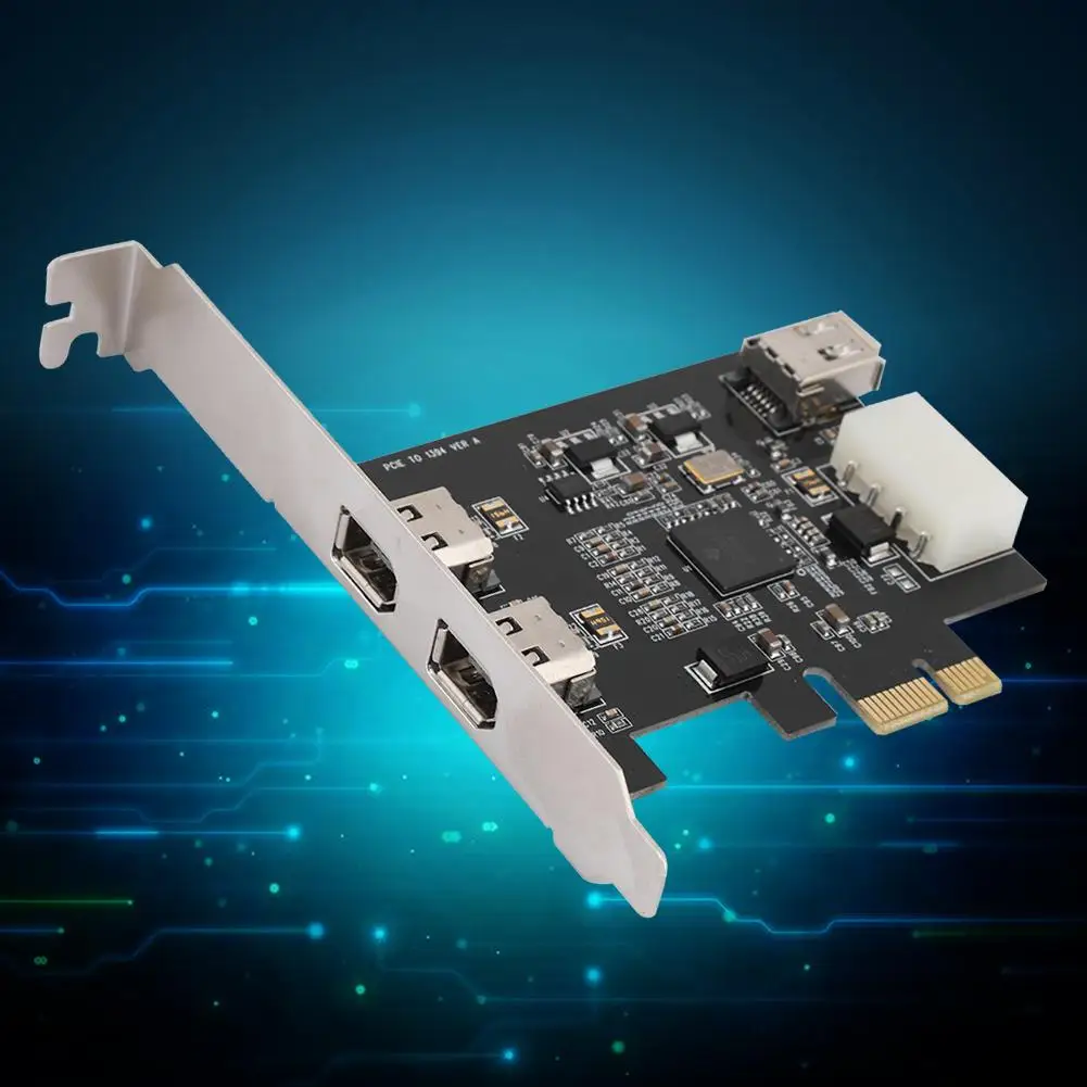 pci-e 1X для зарядное устройство с 3 usb-портами для 1394A(2 в 1) переходная карта 800 Мбит/с Карта видеозахвата Поддержка для Macintosh/Windows/Linux