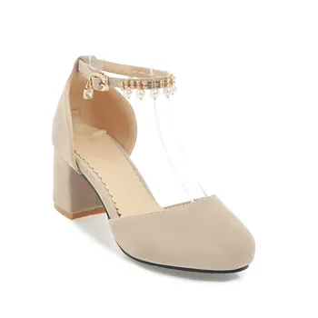 

Spring, summer, the new word cingulate hollow suede square head high with thick with 43 sandals size code 33-1838