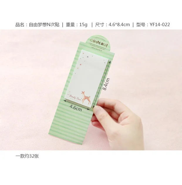 8 видов конструкций цветы и олени милые заметки наклейки планировщик блокноты подарок для детей корейский Канцелярские Бумага закладки