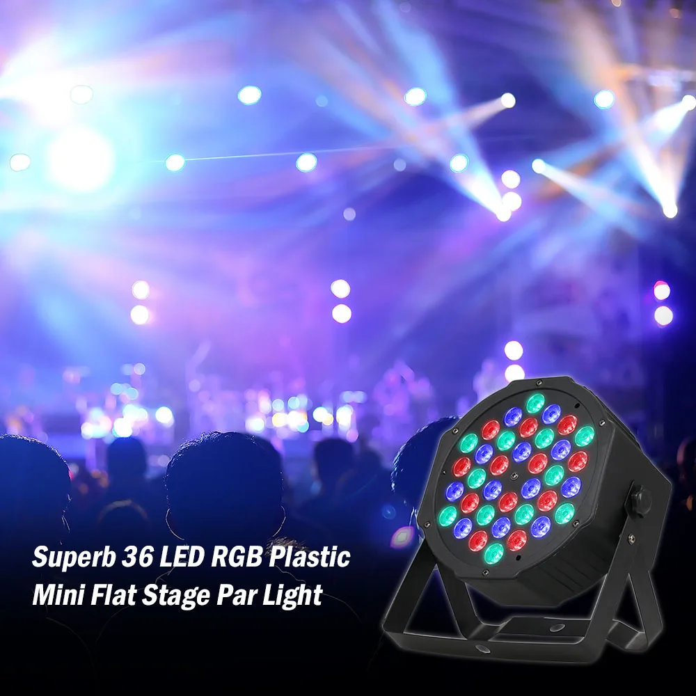 36 светодиодный RGB 3в1 сценический светильник s мини плоский светильник DMX 512 Звуковое управление DJ проектор Точечный светильник эффект для KTV Семейная свадьба