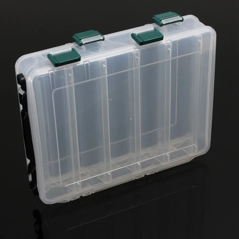 Plastic Fly Fishing Lure Tackle Box Double Sided High Strength
