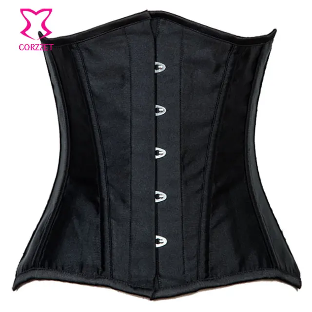 black 12 flat steel boned corsets plus size corset waist trainer plus size steel boned corsets