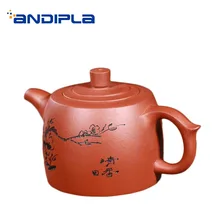 280 мл аутентичная фиолетовая глина yixing здоровье НЕОБРАБОТАННАЯ руда Цинь шуй грязь 9 отверстий горшок Zisha офисное искусство чайная посуда Цветочная покраска чайники