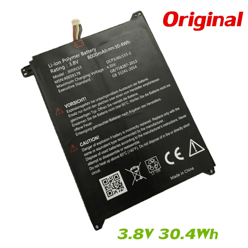 

7XINbox 3.8V 30.4Wh 8000mAh Original 3059153 Laptop Battery For Lenovo 40059178 1ICP3/60/153-2 Series Tablet