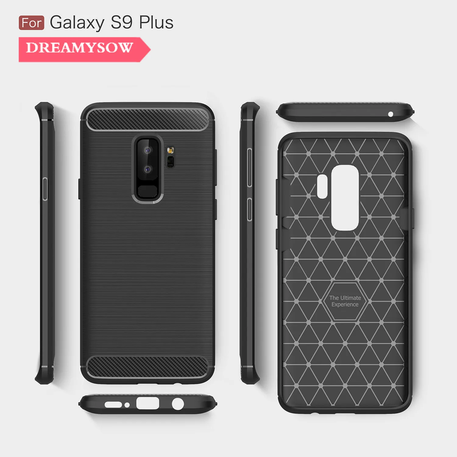 Dreamysow Warna warni Gambar TPU 3D Kasus Serat Karbon untuk Samsung Dreamysow Warna warni Gambar TPU 3D Kasus Serat Karbon untuk Samsung Galaksi S7 Note8 A5 A7 2017 J3 Prime C9 Pro lembut Sarung di Dilengkapi Kasus dari