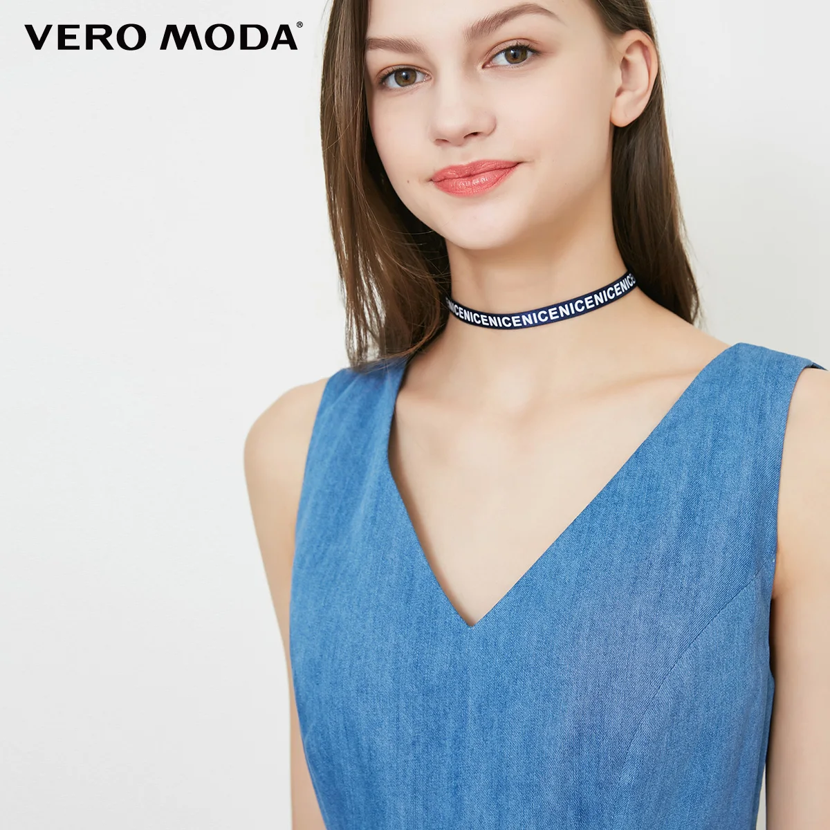 Vero Moda 2019 весенне летнее джинсовое платье с открытой спиной | 318242527|Платья|