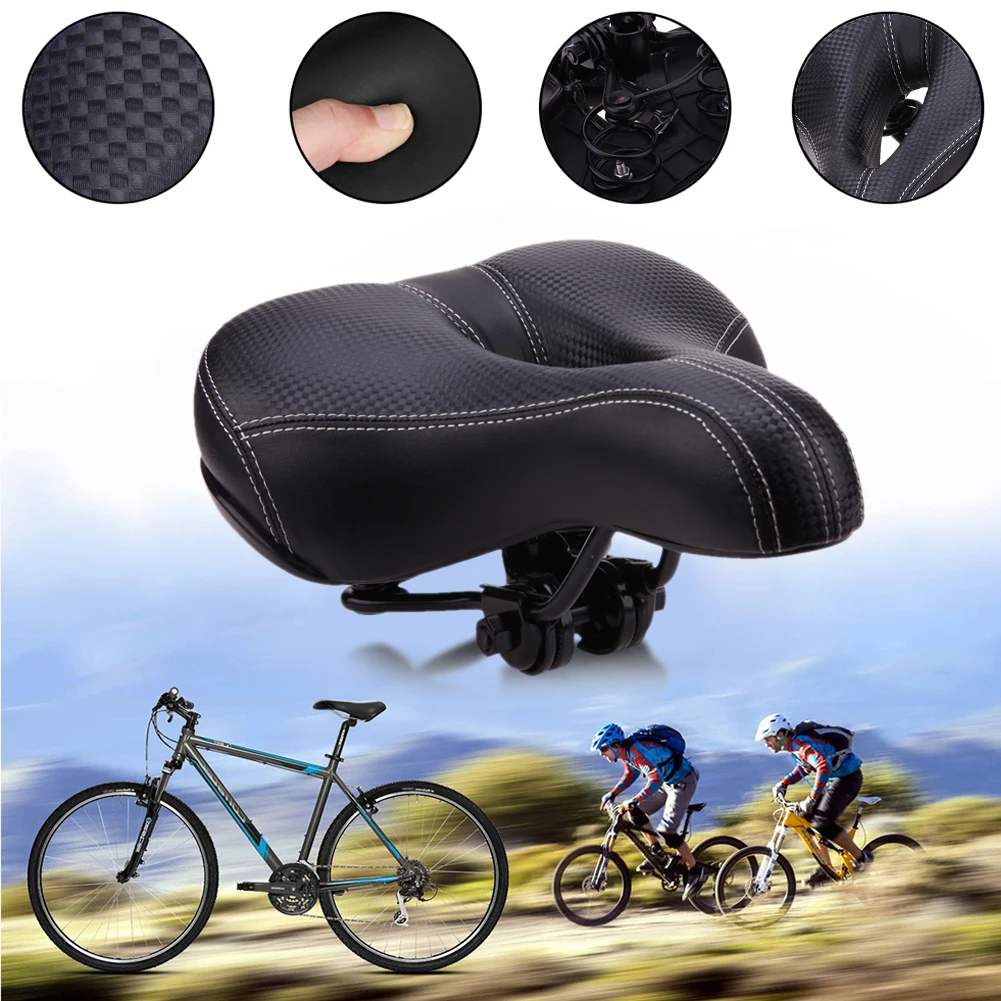 

Bicycle Cycling Big Bum Saddle Seat Road MTB Bike Wide Soft Pad Comfort Cushion Soft Leather Cycling Cushion Asiento Bicicleta