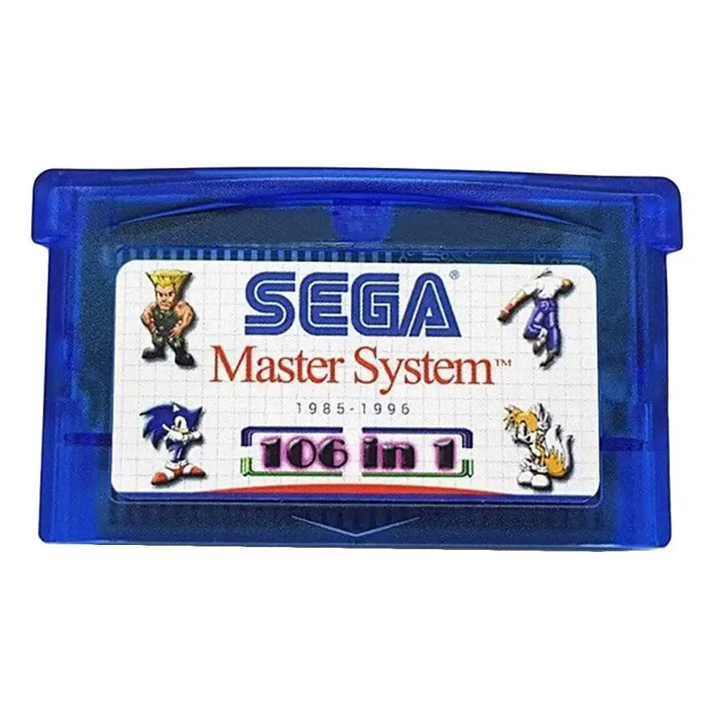 

SMS 106 in 1 Sega Master System Game Card Cartridge for GBA SP NDS NDSL GBP