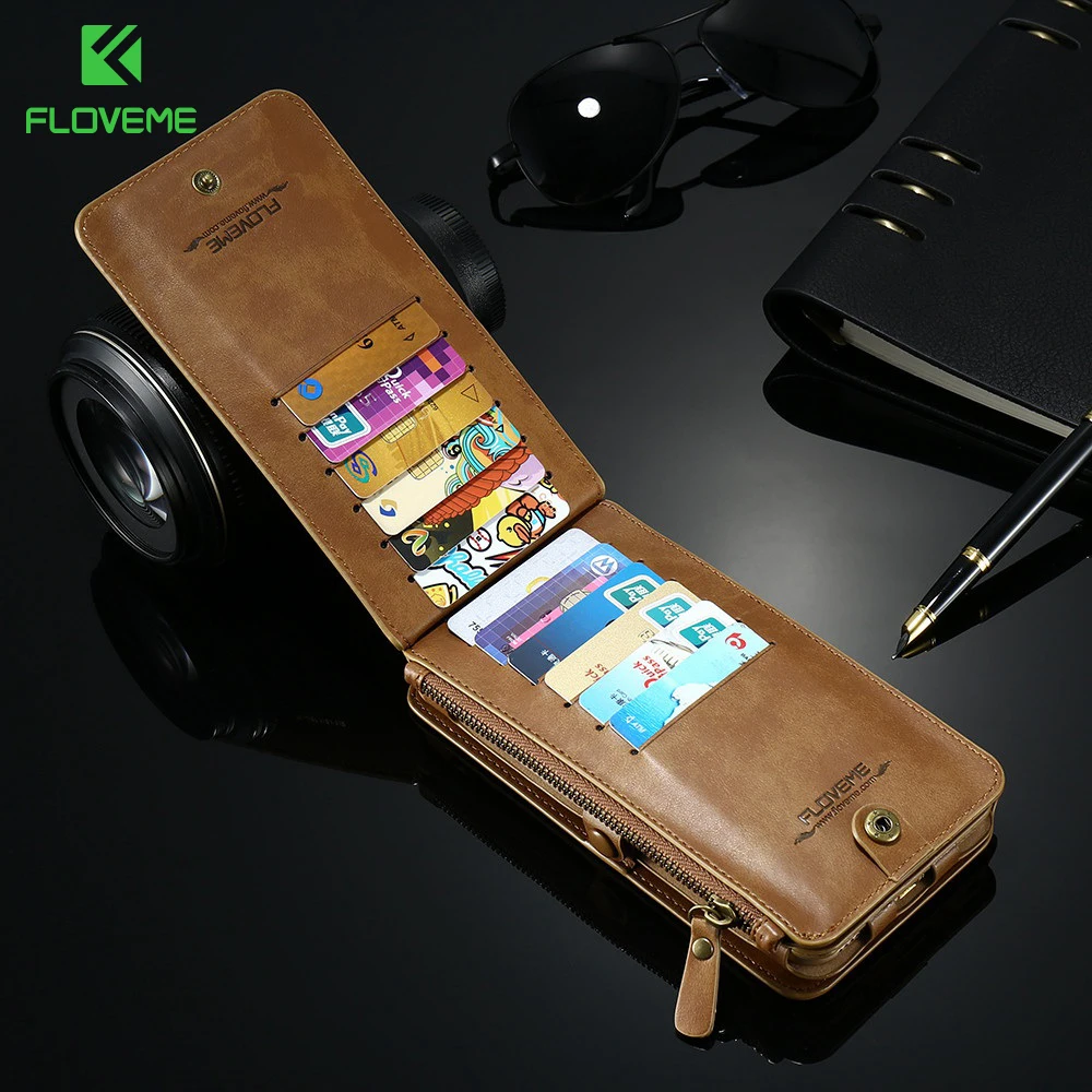 imágenes para FLOVEME Para Samsung Funda Cartera de Cuero Retro Galaxy S8 S8 Plus 18 Ranuras de tarjetas y Soporte Para Samsung S8 S7 Borde G9350 Bolsas Cubierta imágenes para FLOVEME Para Samsung Funda Cartera de Cuero Retro Galaxy S8 S8 Plus 18 Ranuras de tarjetas y Soporte Para Samsung S8 S7 Borde G9350 Bolsas Cubierta