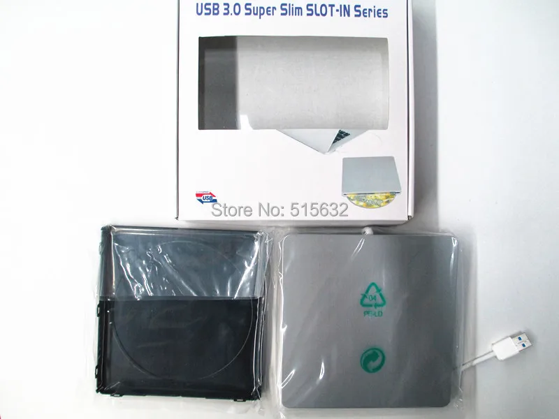 new USB 3.0 Super speed slim SLOT-IN series USB Enclosure Case for Superdrive for Apple Macbook Pro unibody 13" HDD SSD