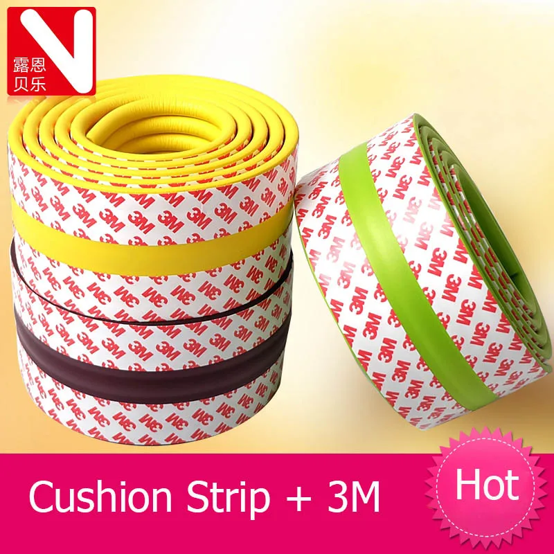 

2m protection from children baby bumper strip thick anti-collision edging Cushion strip nursery corner protectors Child Safety